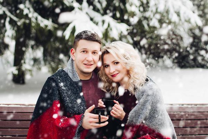 couple in winter