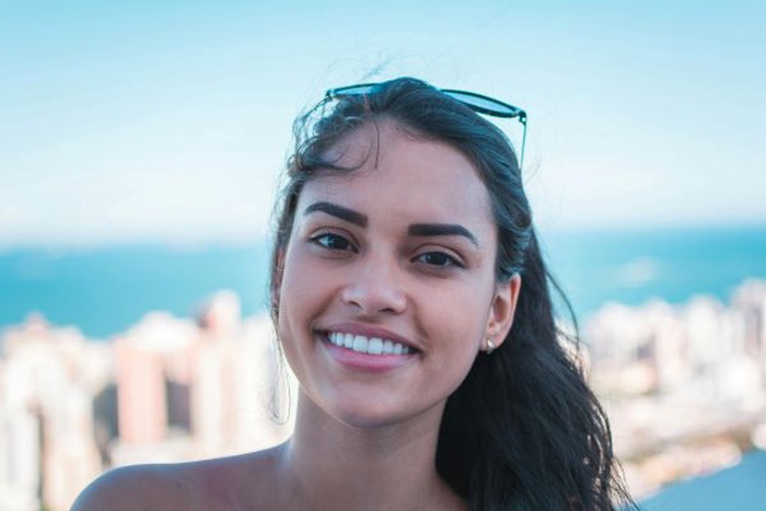 Woman smiling