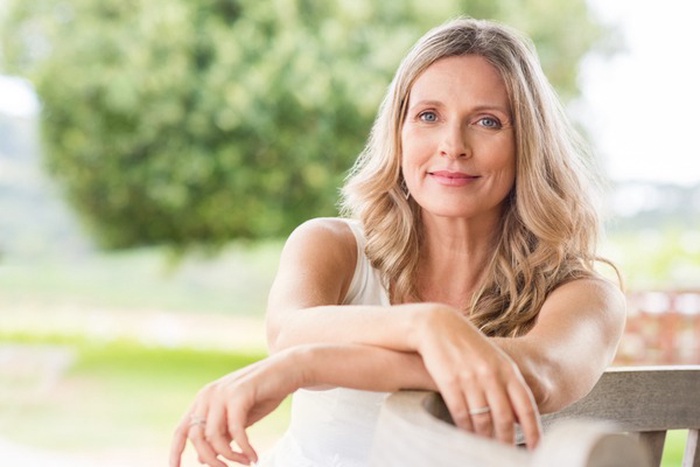 mature woman relaxing